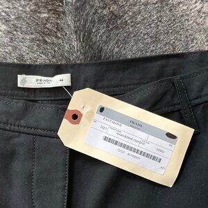 PRADA NWT Black Cotton Trousers IT 44 | NWT